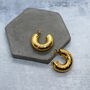 Chunky Hammered Hoops, thumbnail 1 of 3