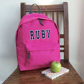 Personalised School Backpack Assorted Colours, 9 of 11