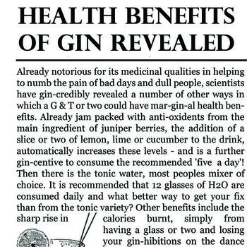 Personalised Newspaper Gin Print, 7 of 7