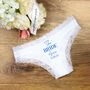 Personalised Bridal Underwear Something Blue Bride Gift, thumbnail 1 of 7