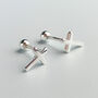 Sterling Silver Cross Screw Back Stud Earrings, thumbnail 1 of 5