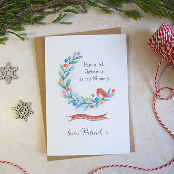 Little Robin First Christmas As My Mummy / Daddy Card, 3 of 8