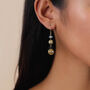 Two Gold Plated Ball Dangles On Hook, thumbnail 1 of 3