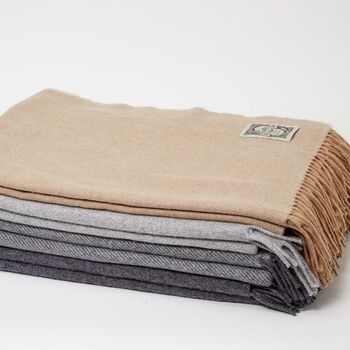 100% Pure Cashmere Throw Cloud Grey, 2 of 7