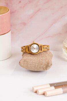 Personalised Engraved Wood Watch For Her, Ladies Watch, 8 of 8
