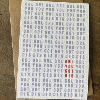 Personalised 'Girl You Got This' Postcard, 2 of 4