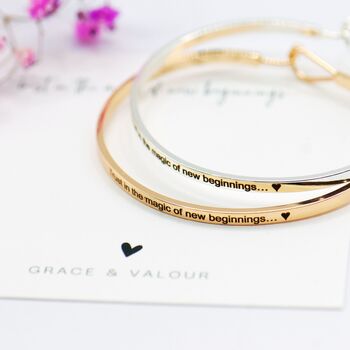 Trust In The Magic Of New Beginnings Bangle, 3 of 11