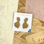 Block Colour Wooden Geometric Earrings, thumbnail 3 of 8
