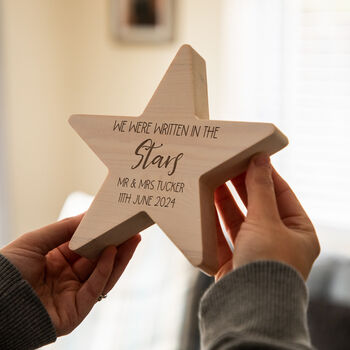 Personalised Written In The Stars Wood Star Gift, 5 of 5