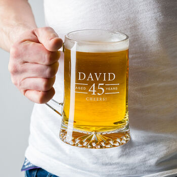 Personalised Engraved Beer Tankard Birthday Gift For Dad Him, 2 of 6