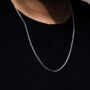 Thin 925 Silver Miami Cuban 2mm Chain Necklace, thumbnail 4 of 12