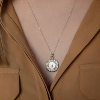 Personalised Handmade Silver Medallion Initial Necklace, 4 of 4