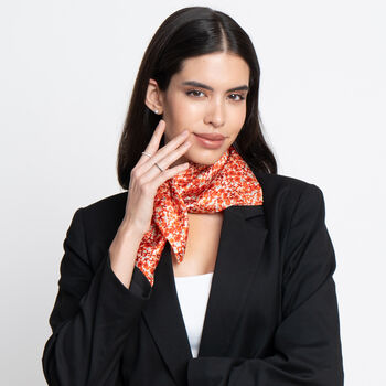 Ditsy Red Silk Neckerchief, 3 of 7