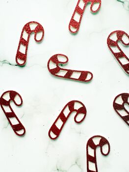 16 X Candy Cane Christmas Confetti, Table Scatter, Decorations, Festive Decor, 5 of 11