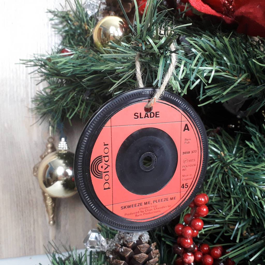 vinyl record coaster christmas tree decorations by vinyl village