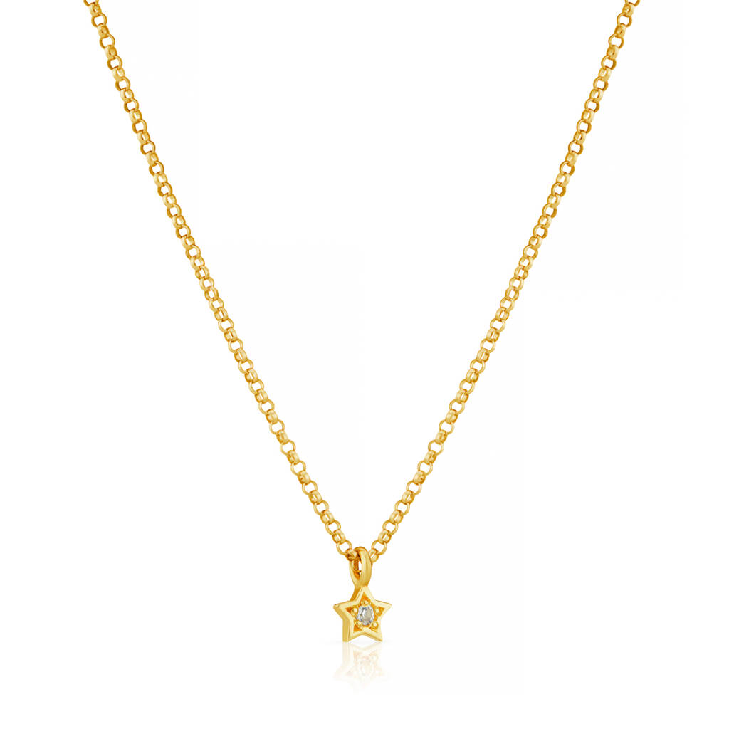 Fine Solid Gold Sapphire Star Necklace By Under the Rose ...