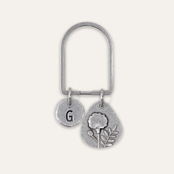 Birth Flower And Initial Keyring, 2 of 4