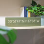 Personalised Wooden Oak Bus Blind Coordinates, thumbnail 4 of 12