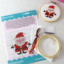 'Cute Santa' Mini Cross Stitch Kit, thumbnail 3 of 3