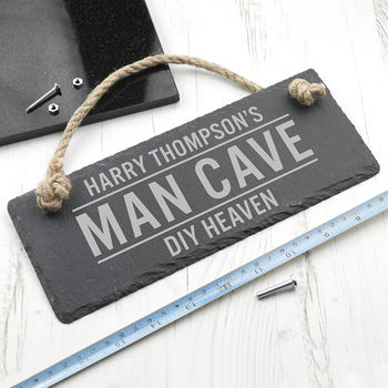 Personalised Slate Man Cave Sign, 2 of 3