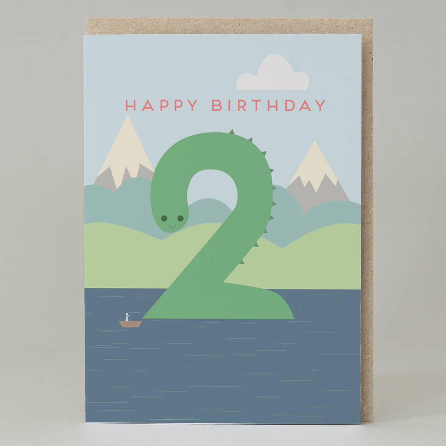 Happy Birthday Nessie Age Cards, 1 of 10