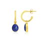 Manhattan Gold Plated And Gemstone Hoop Earrings, thumbnail 11 of 12