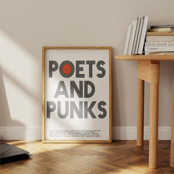 Poets And Punk Graphic Retro Art Print, 8 of 8