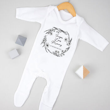 Personalised First Mother's Day Wildflower Bodysuit, 4 of 9