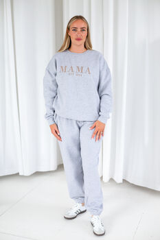 Mama Est Personalised Embroidered Ladies Hoodie Jumper, 7 of 10