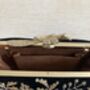 Black Velvet Bird Clasp Clutch Bag, thumbnail 4 of 10