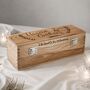 Personalised Couple's Oak Bottle Box, thumbnail 2 of 2