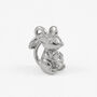 Mouse Solid Sterling Silver Charm, thumbnail 10 of 10