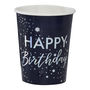 Iridescent Foiled Happy Birthday Paper Cups, thumbnail 2 of 3