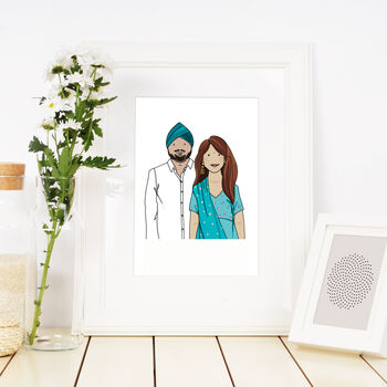 Personalised Hand Drawn Couple Illustration, 10 of 10