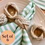 Rope Napkin Rings Natural Beige • Set Of Six, thumbnail 1 of 3