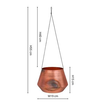 Aged Copper Hanging Planter, 2 of 4