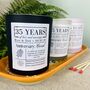 Personalised 35th Coral Anniversary Meaning Candle, thumbnail 1 of 9