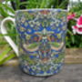 Jumbo Mug In William Morris Blue Strawberry Thief Design, thumbnail 7 of 8