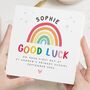 Rainbow Good Luck Card First Day School, thumbnail 1 of 7