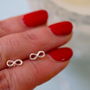 Sterling Silver Infinity Earrings, thumbnail 7 of 8