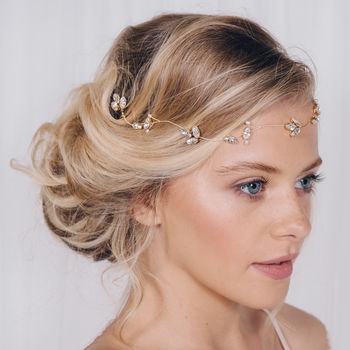 Rose Gold, Gold Or Silver Crystal Hairvine Anya, 6 of 7