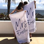 Personalised Mr And Mrs Beach Towel, thumbnail 1 of 3