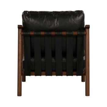 Norman Black Leather Armchair, 6 of 6