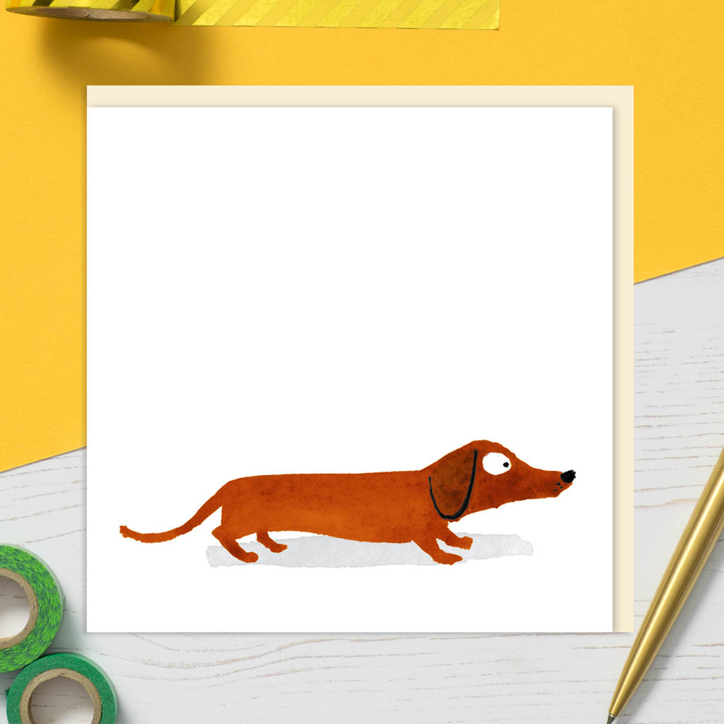 Dachshund Card By cardinky