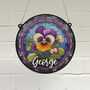 Pansy Personalised Stained Glass Effect Suncatcher, thumbnail 1 of 7