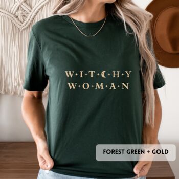 Witchy Woman Autumn Celestial T Shirt Top, 3 of 5