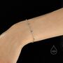 Extra Delicate Emerald Green Cz Bezel Bracelet, thumbnail 2 of 12