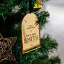 Personalised Acrylic First Christmas Married Arch Bauble, thumbnail 5 of 6