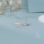 Sterling Silver Dragonfly Stud Earrings, thumbnail 6 of 12