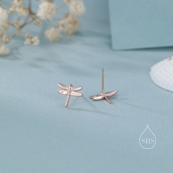 Sterling Silver Dragonfly Stud Earrings, 6 of 12